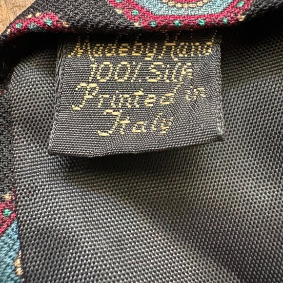 Vtg Ferrell Reed for Mister Guy silk print necktie preppy ivy twee wedding - Picture 3 of 3